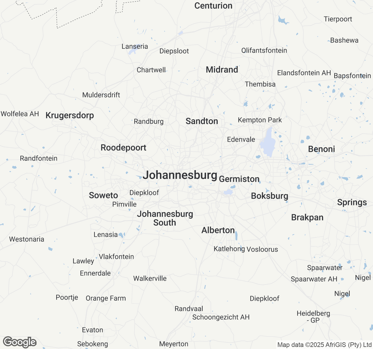 Map of Johannesburg