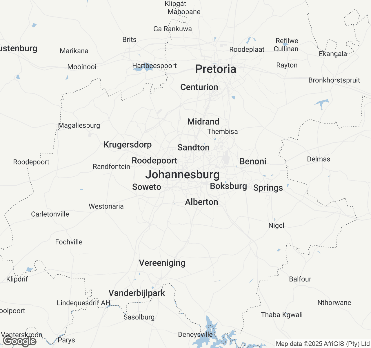 Map of Johannesburg